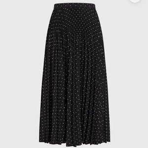 CLUB MONACO:// Black and White Polka Dot Midi Skirt